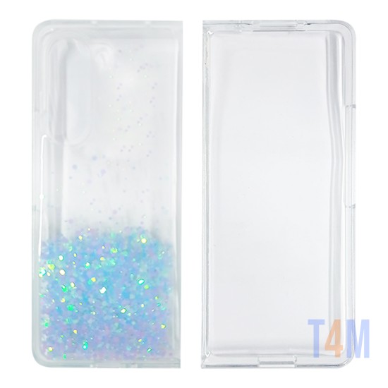 Hard Silicone Case with Glitter for Samsung Galaxy Z Fold 5/Z Fold5 Sea Green